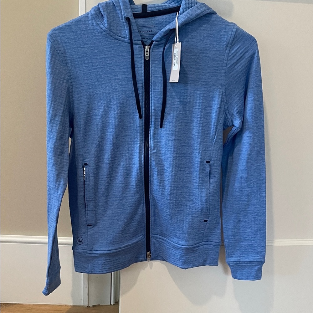 Peter Miller light Blue Zip-Up Hoodie
